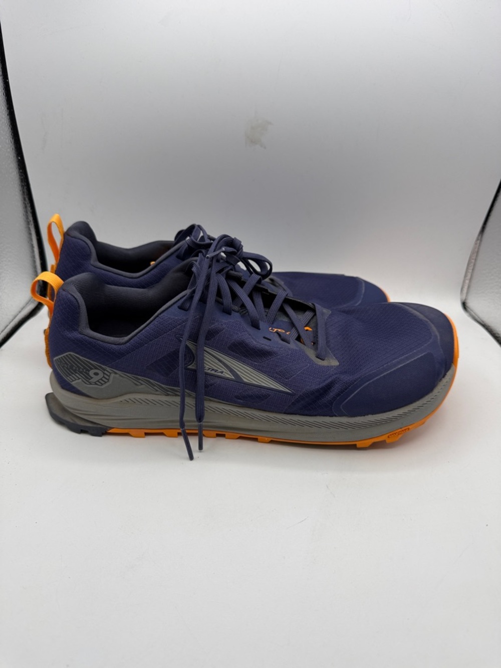 Altra Lone Peak 9 GTR men’s 13 Navy and Orange Trail Running Shoes S9